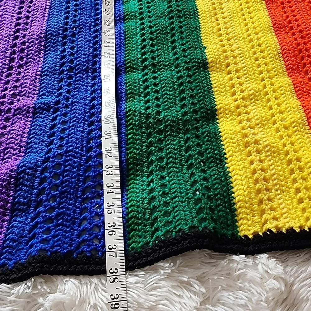 blanket. vibrant crochet